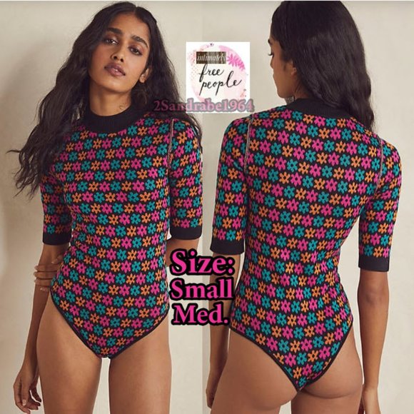 NWT- Free People Winter Warmer Bodysuit in Party Combo - Size: Small & Med - Picture 2 of 15